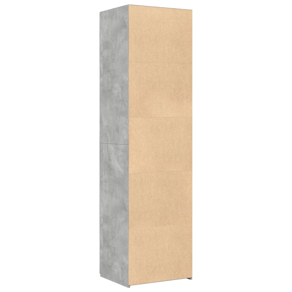 højskab 40x42,5x185 cm konstrueret træ betongrå