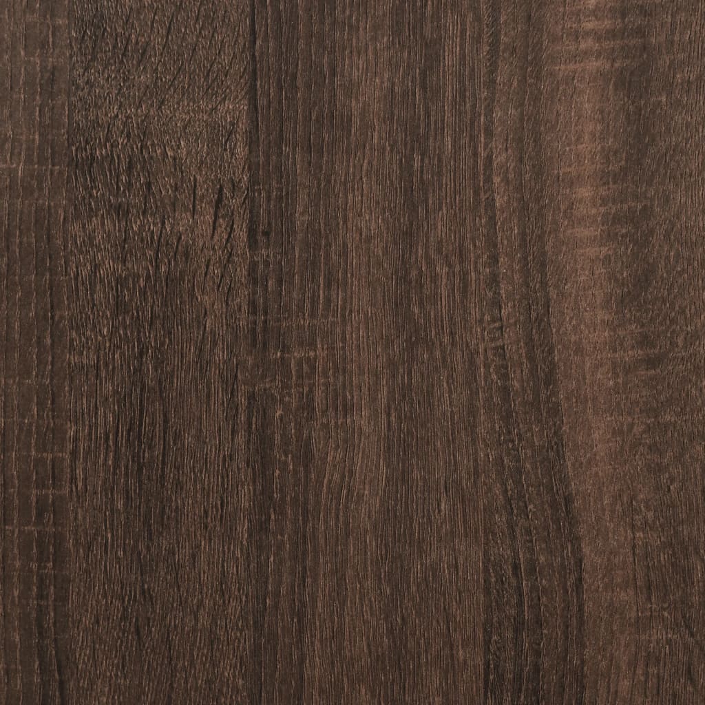 skab 50x42,5x185 cm konstrueret træ brun egetræsfarve