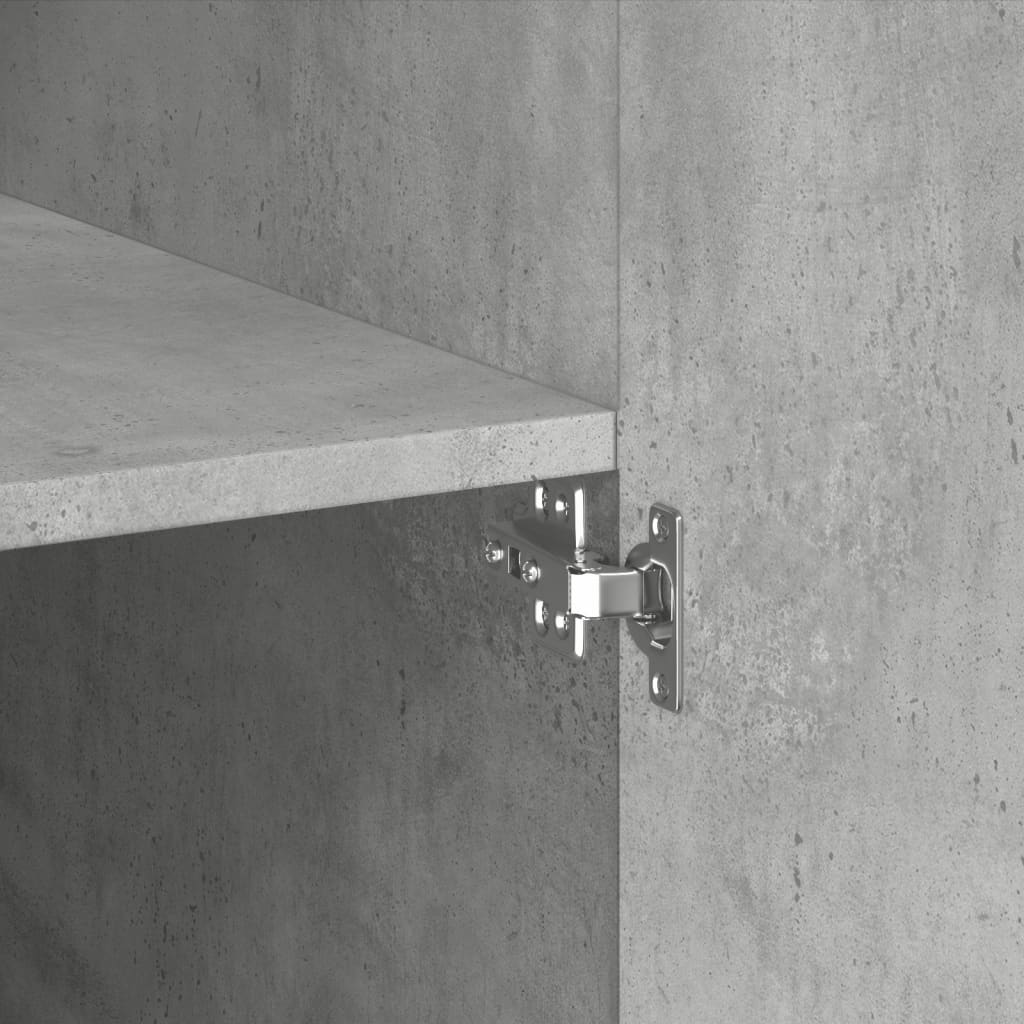 skab 70x42,5x185 cm konstrueret træ betongrå