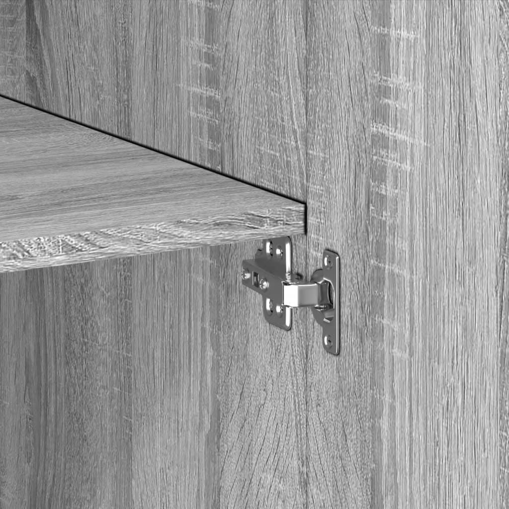 skab 70x42,5x185 cm konstrueret træ grå sonoma-eg