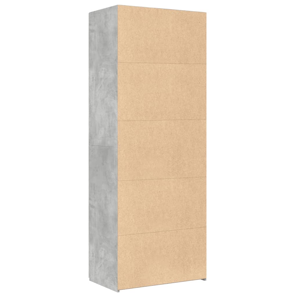 skab 70x42,5x185 cm konstrueret træ betongrå