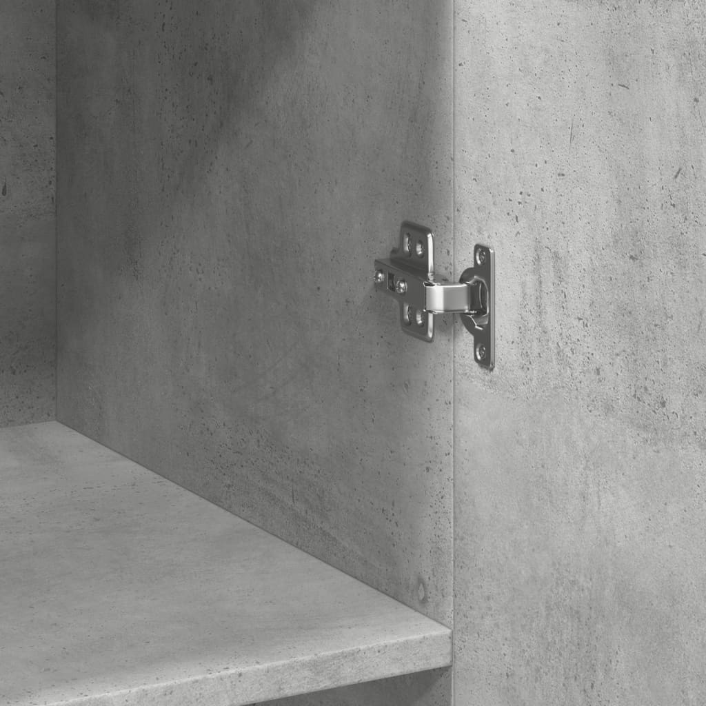 skab 70x42,5x185 cm konstrueret træ betongrå