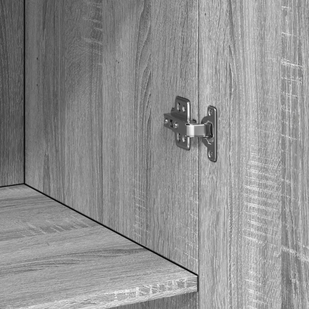 skab 70x42,5x185 cm konstrueret træ grå sonoma-eg