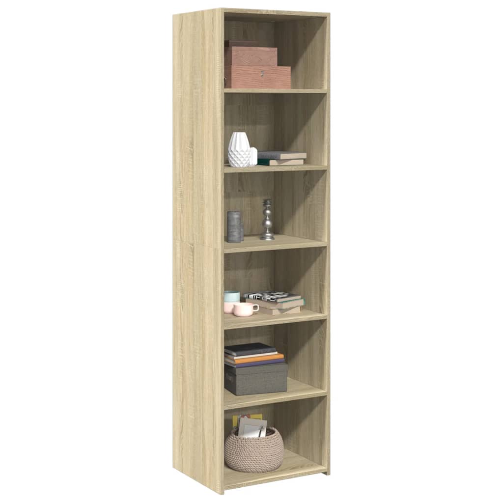 højskab 50x41x185 cm konstrueret træ sonoma-eg