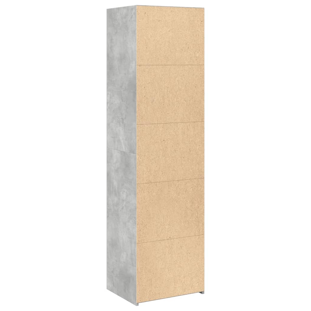 højskab 50x41x185 cm konstrueret træ betongrå