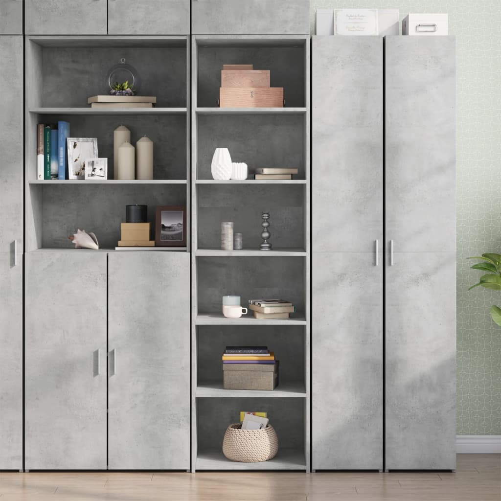 højskab 50x41x185 cm konstrueret træ betongrå