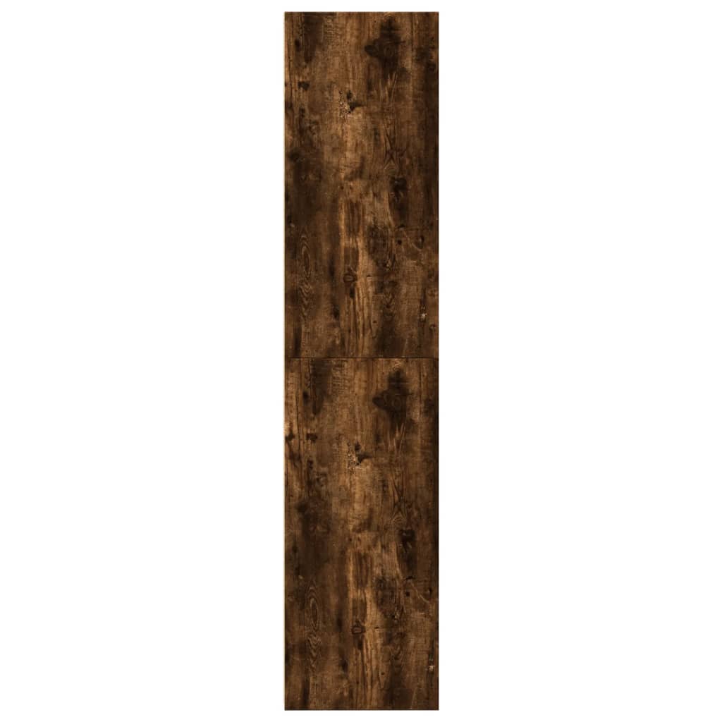 højskab 50x41x185 cm konstrueret træ røget egetræsfarve