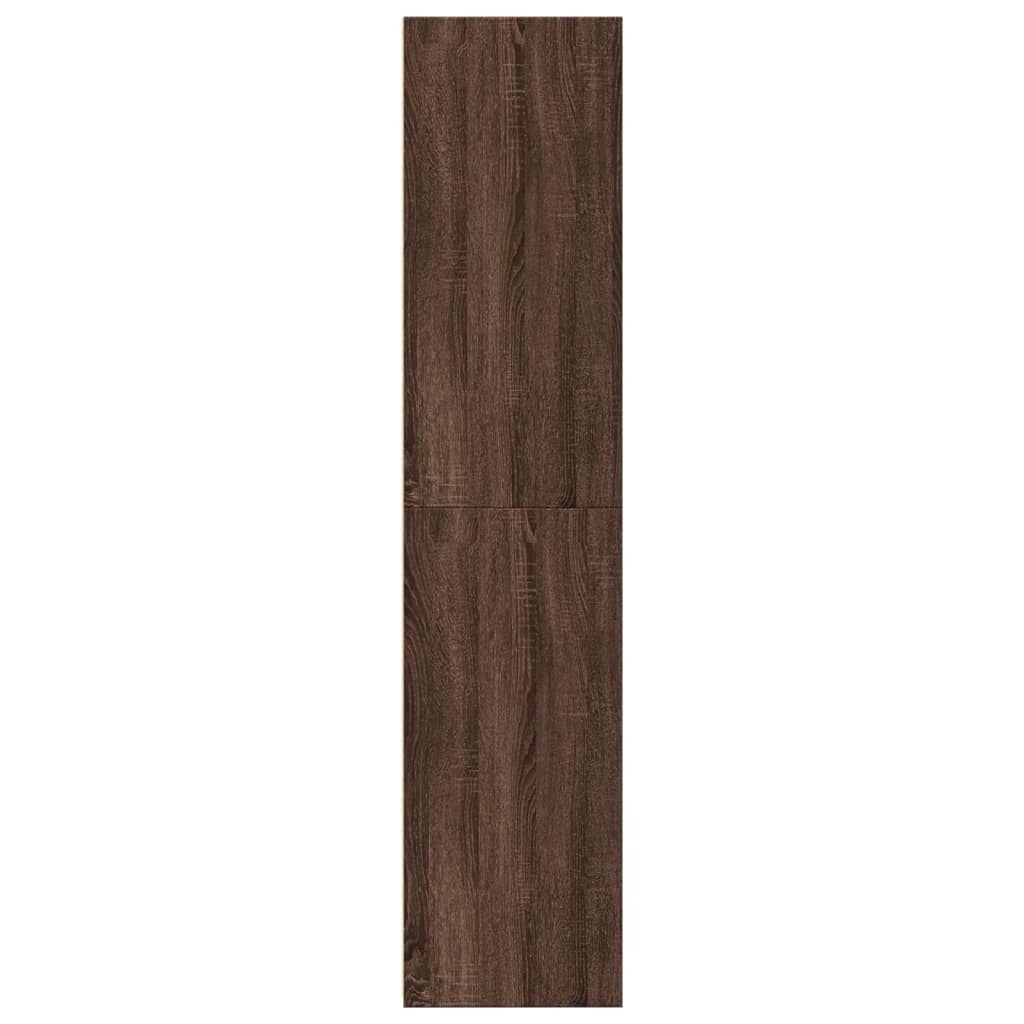 højskab 50x41x185 cm konstrueret træ brun egetræsfarve
