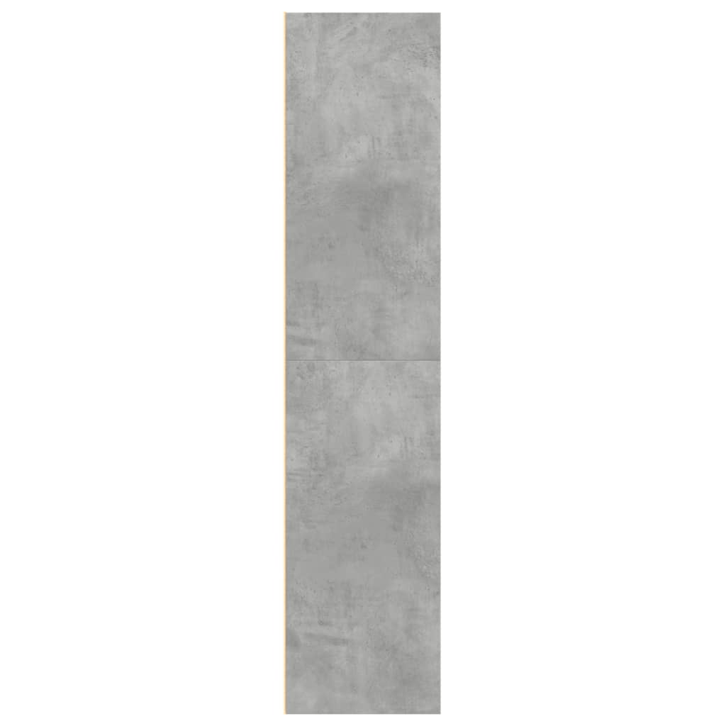 reol 70x41x185 cm konstrueret træ betongrå