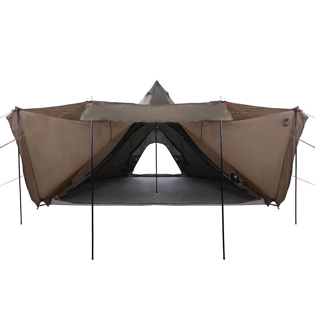 8-personers campingtelt vandtæt brun