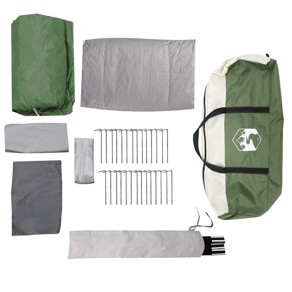 8-personers campingtelt vandtæt grøn