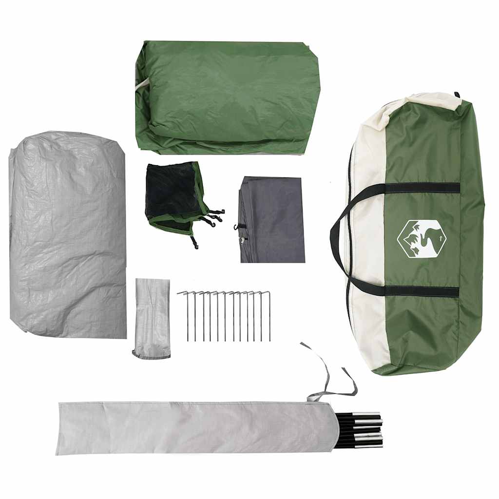 8-personers campingtelt vandtæt grøn