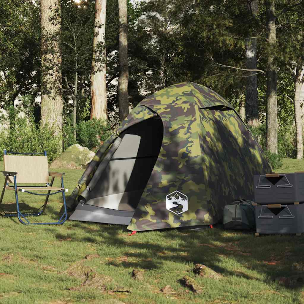 2-personers campingtelt vandtæt kuppel camouflage