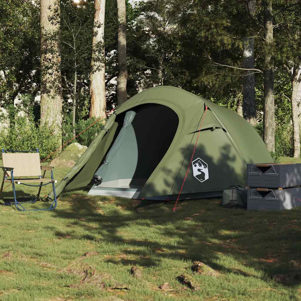 3-personers campingtelt vandtæt olivengrøn