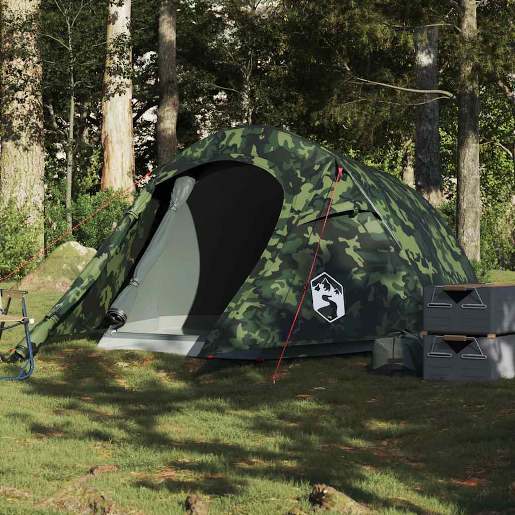 3-personers campingtelt vandtæt camouflage