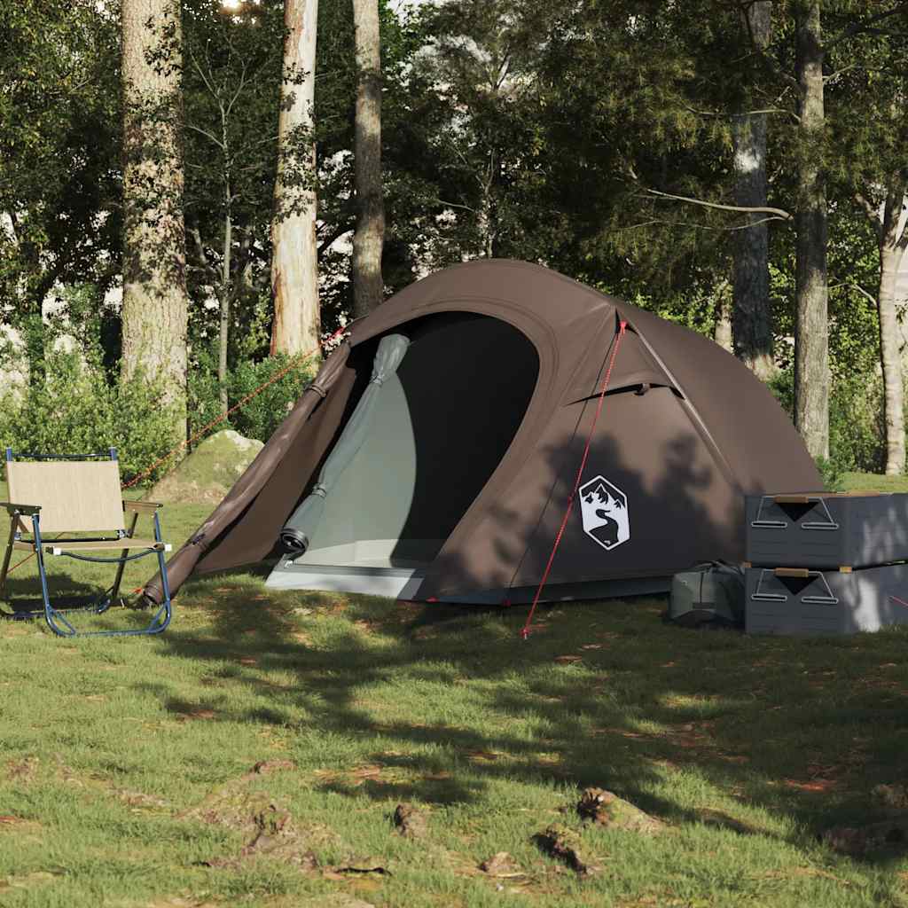2-personers campingtelt vandtæt brun