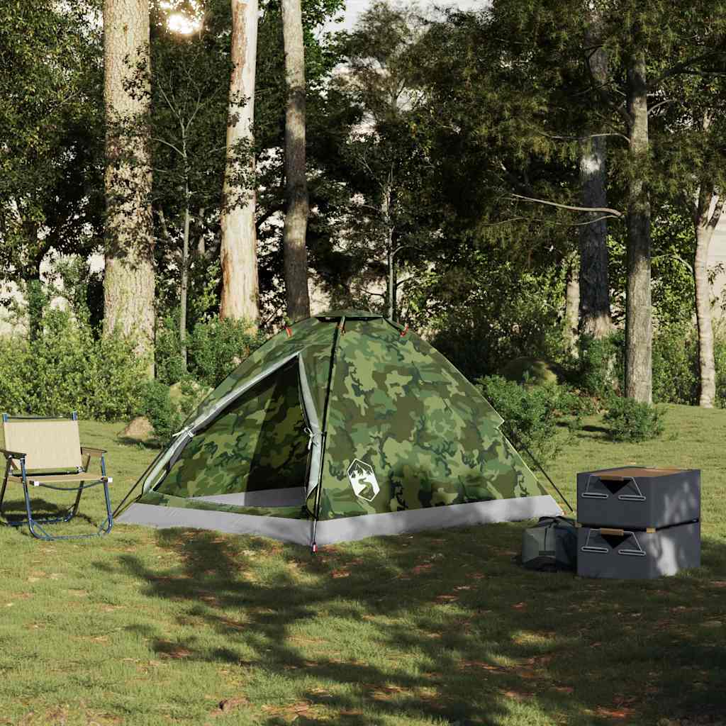 2-personers campingtelt vandtæt kuppel camouflage