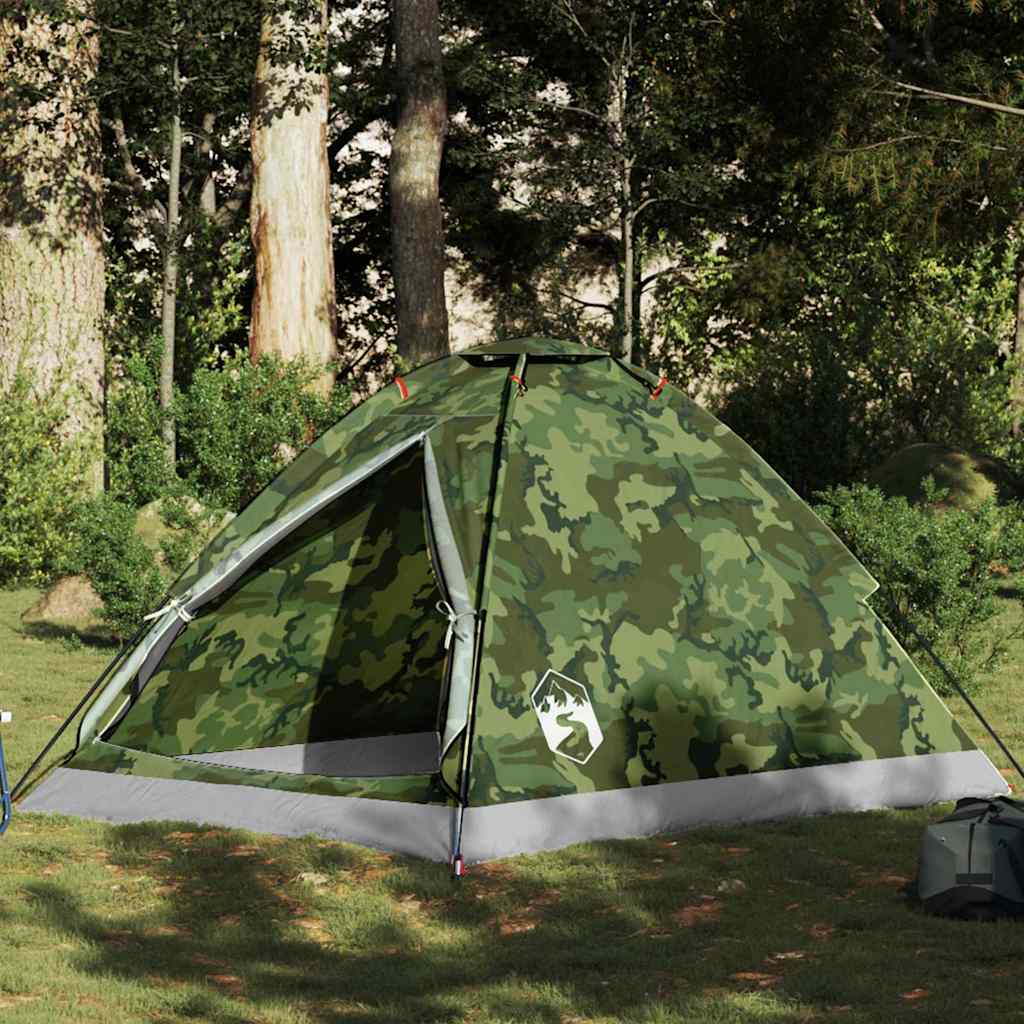 2-personers campingtelt vandtæt kuppel camouflage