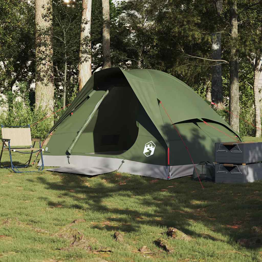 2-personers campingtelt vandtæt kuppel olivengrøn