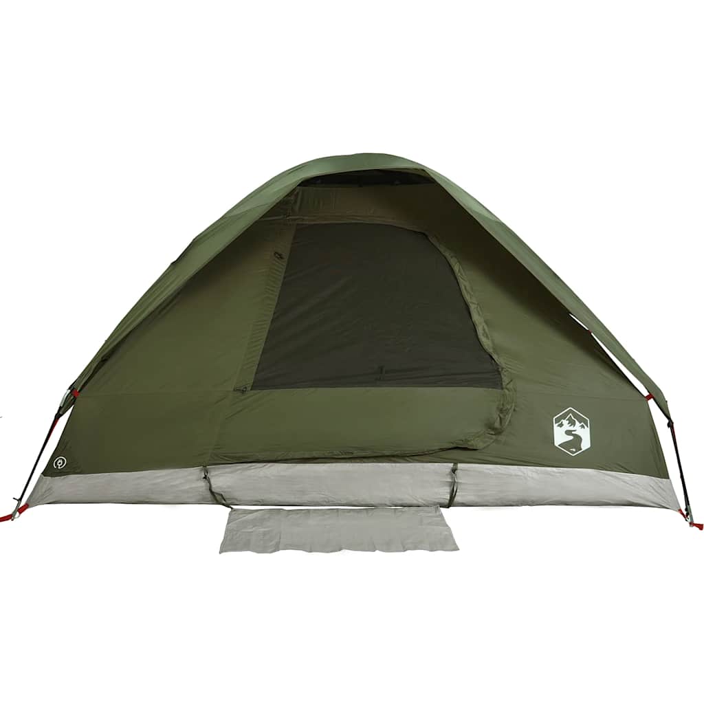 2-personers campingtelt vandtæt kuppel olivengrøn