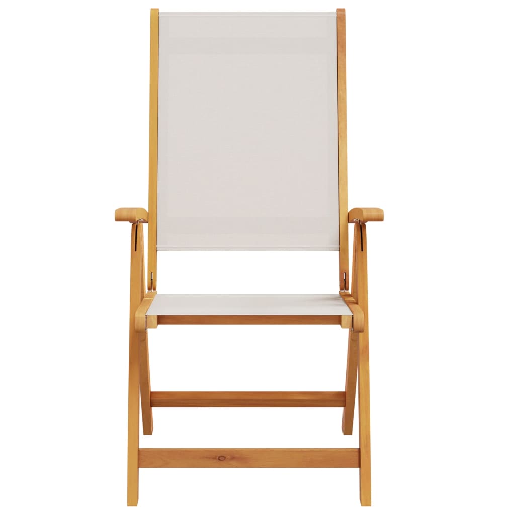 foldbare havestole 2 stk. massivt akacietræ og textilene