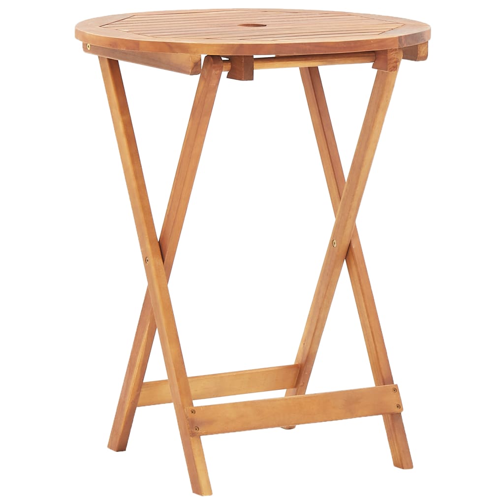 bistrosæt 3 dele stof og massivt træ blå og hvid