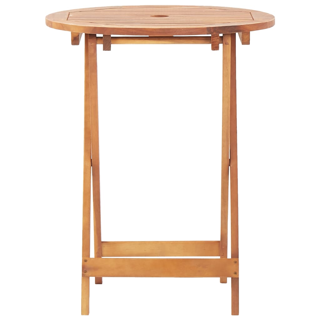 bistrosæt 3 dele stof og massivt træ blå og hvid