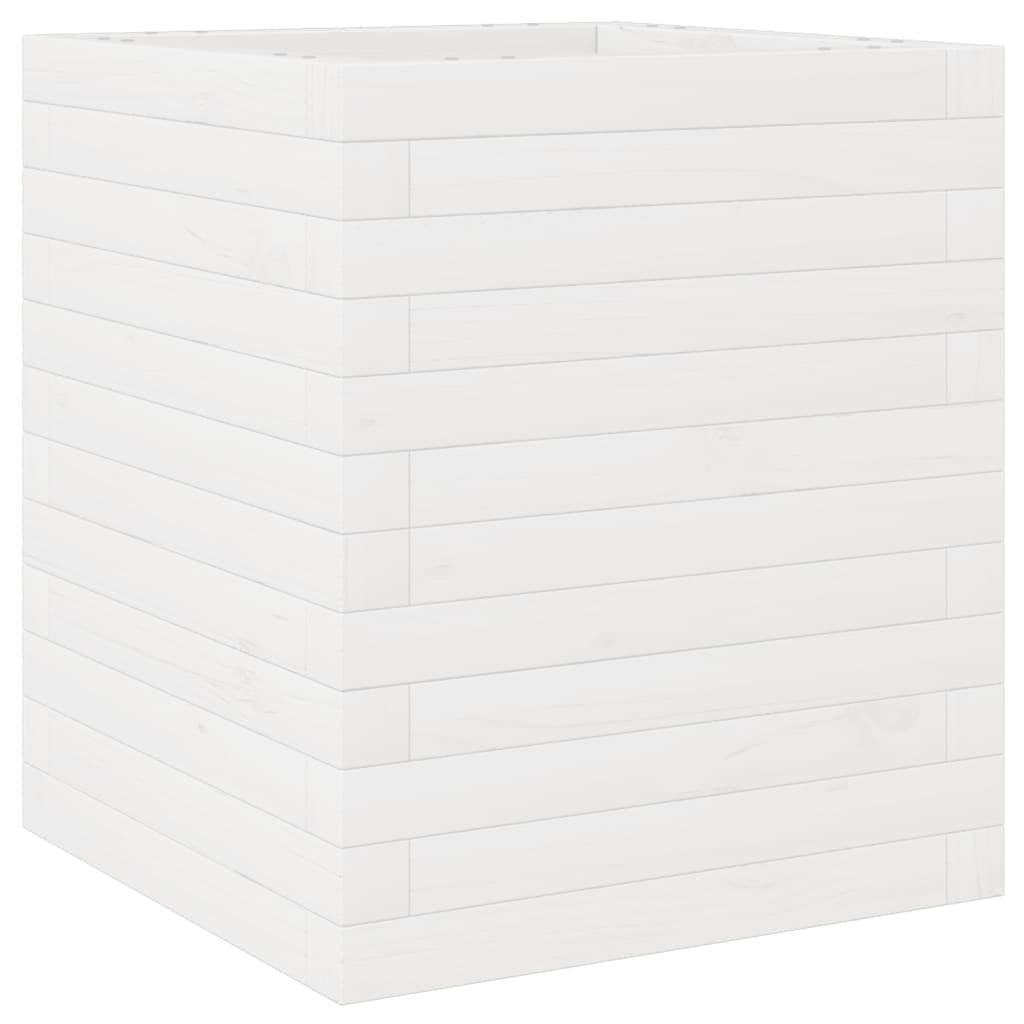 plantekasse 40x40x46 cm massivt fyrretræ hvid