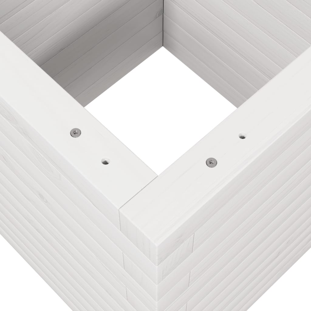 plantekasse 40x40x46 cm massivt fyrretræ hvid