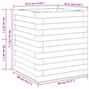 plantekasse 40x40x46 cm massivt fyrretræ gyldenbrun