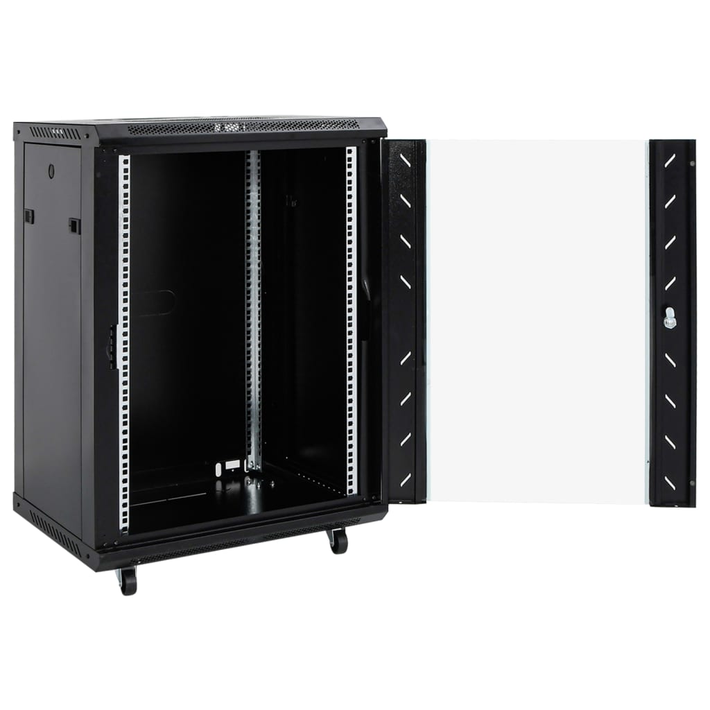 15U netværksskab med drejefødder 19" IP20 60x45x86 cm