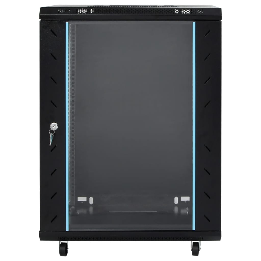 15U netværksskab med drejefødder 19" IP20 60x45x86 cm