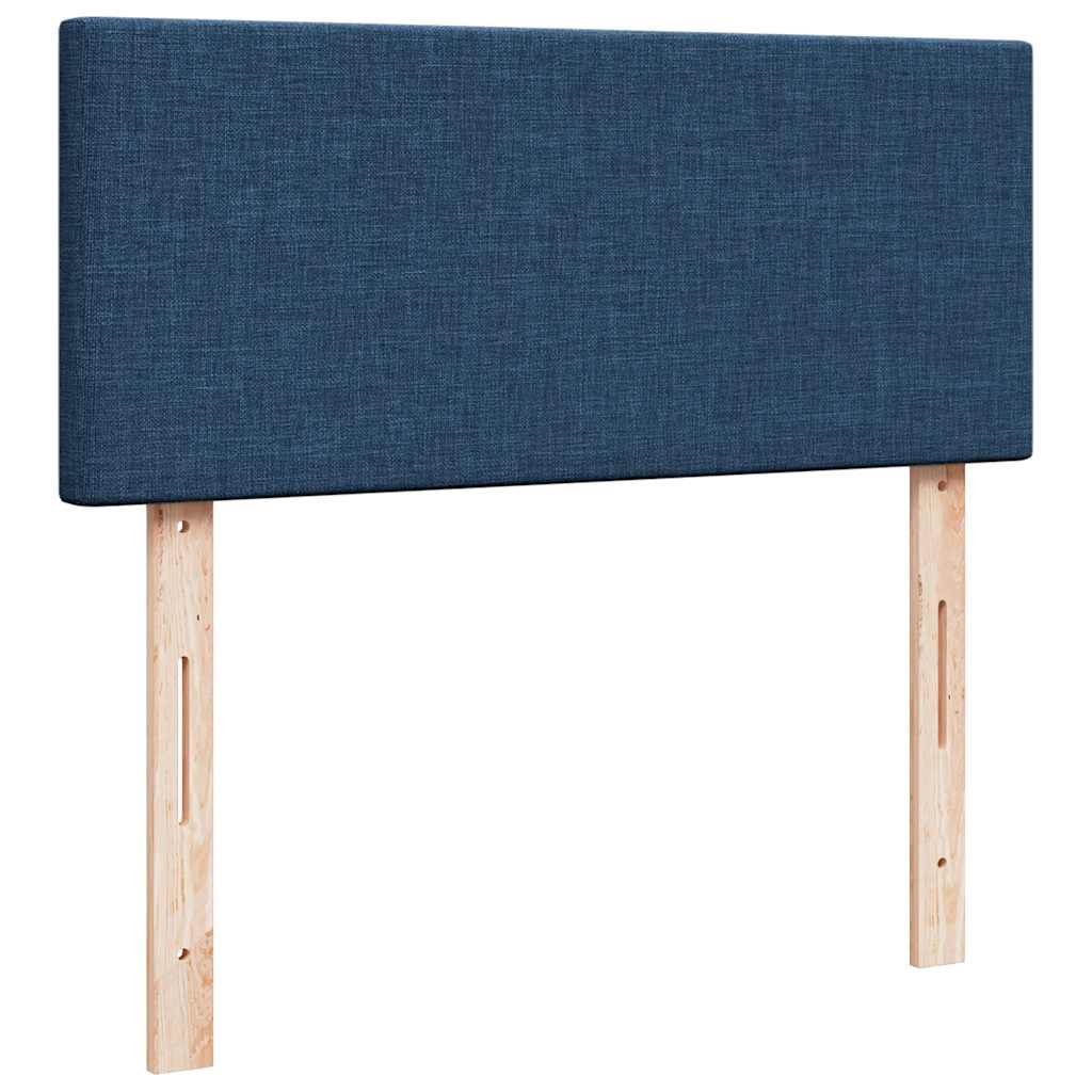 kontinentalseng med madras 120x190 cm stof blå