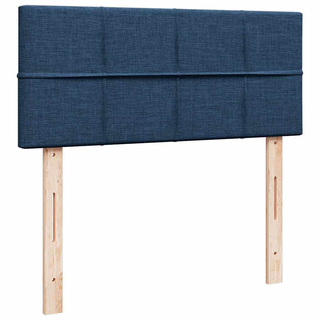 kontinentalseng med madras 120x190 cm stof blå