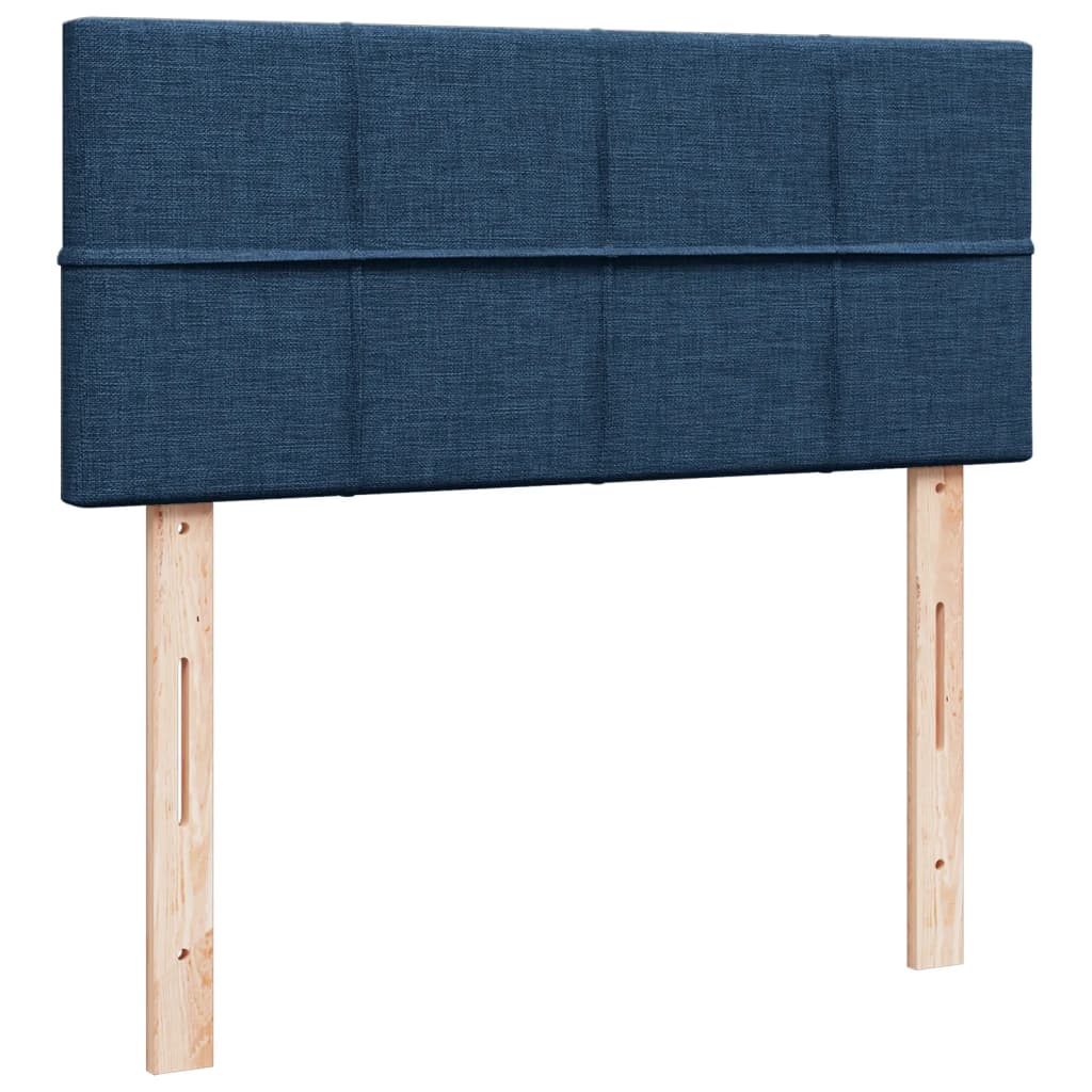 kontinentalseng med madras 120x190 cm stof blå
