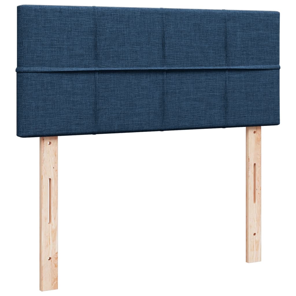 kontinentalseng med madras 120x190 cm stof blå