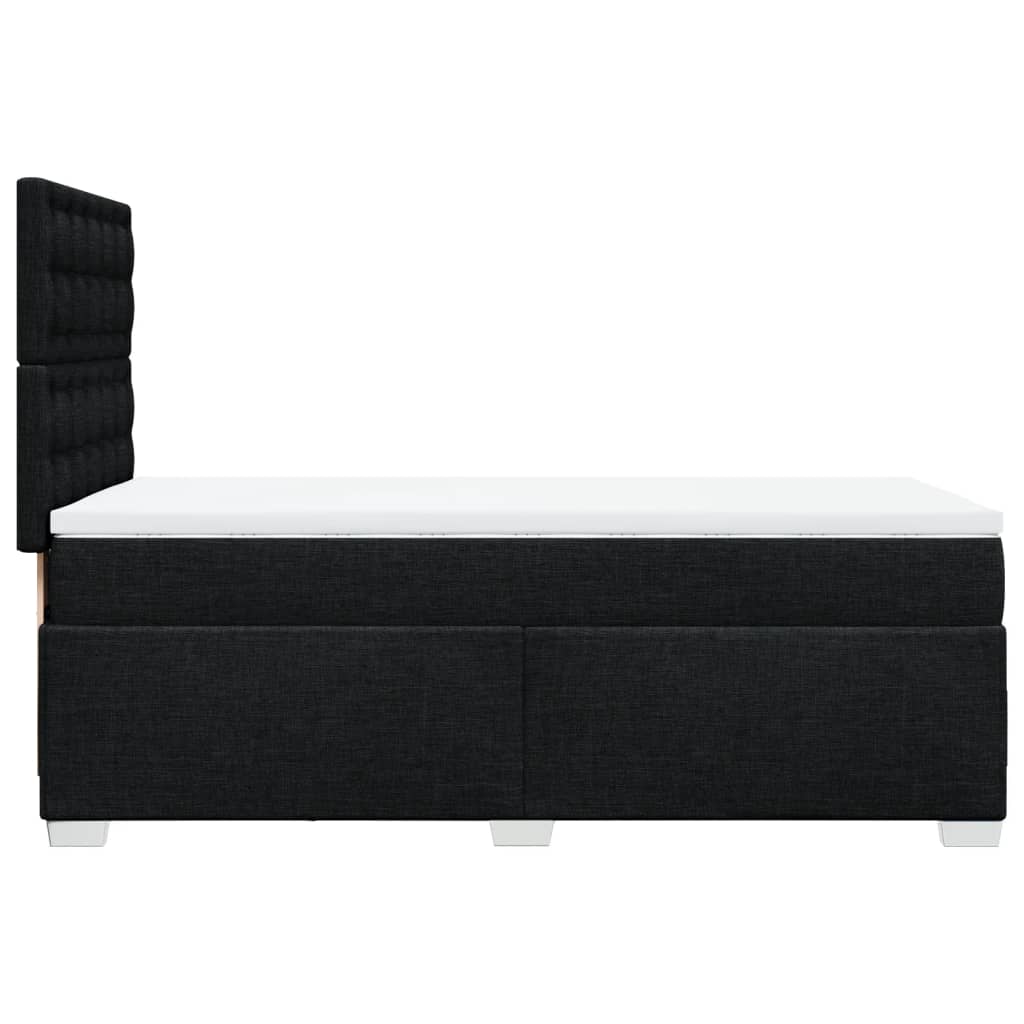 kontinentalseng med madras 80x200 cm stof sort