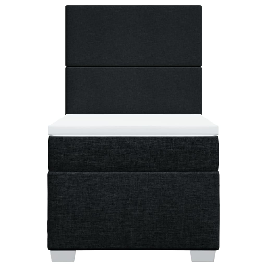 kontinentalseng med madras 90x190 cm stof sort
