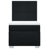 kontinentalseng med madras 90x190 cm stof sort