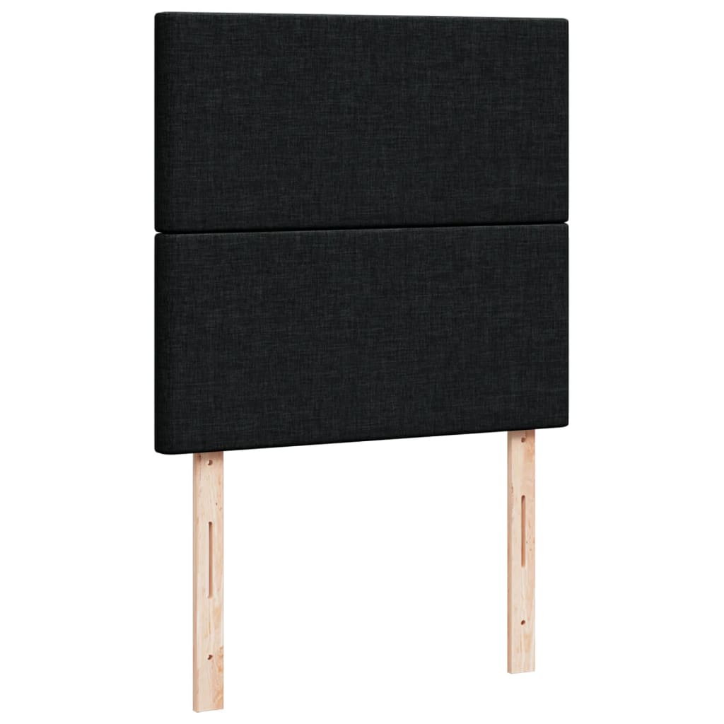 kontinentalseng med madras 90x190 cm stof sort