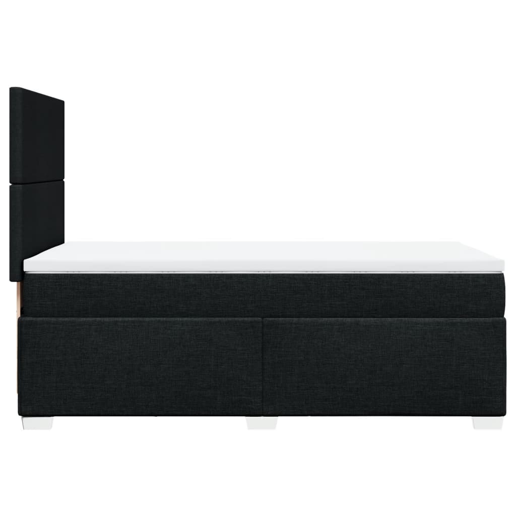kontinentalseng med madras 90x190 cm stof sort