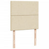 kontinentalseng med madras 90x190 cm stof cremefarvet