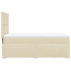 kontinentalseng med madras 90x190 cm stof cremefarvet