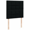 kontinentalseng med madras 90x190 cm stof sort
