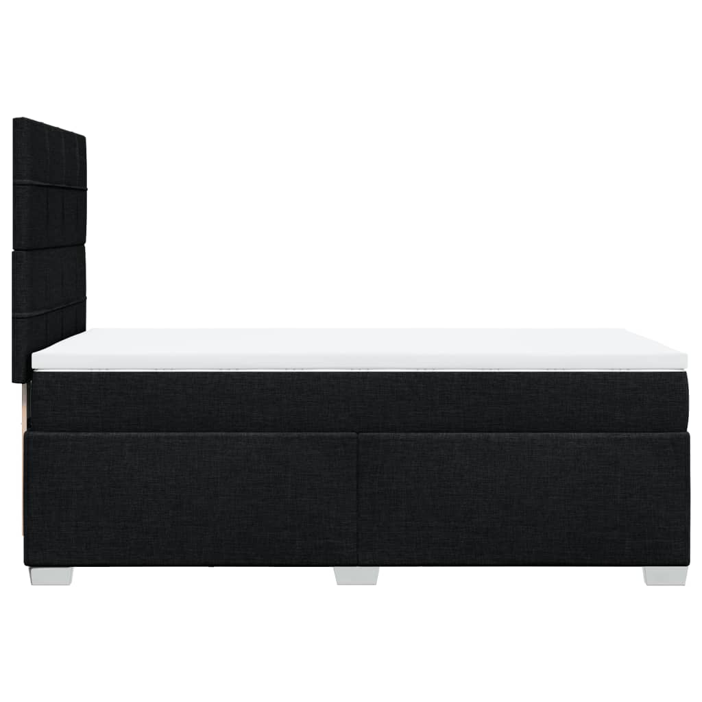 kontinentalseng med madras 90x190 cm stof sort