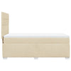 kontinentalseng med madras 90x190 cm stof cremefarvet
