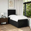 kontinentalseng med madras 90x190 cm stof sort