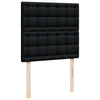 kontinentalseng med madras 90x190 cm stof sort