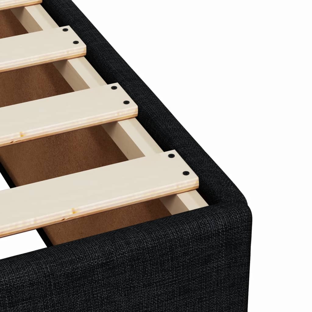 kontinentalseng med madras 90x190 cm stof sort