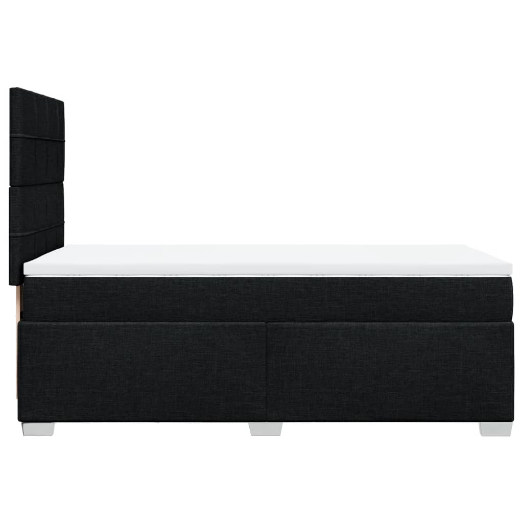 kontinentalseng med madras 90x200 cm stof sort